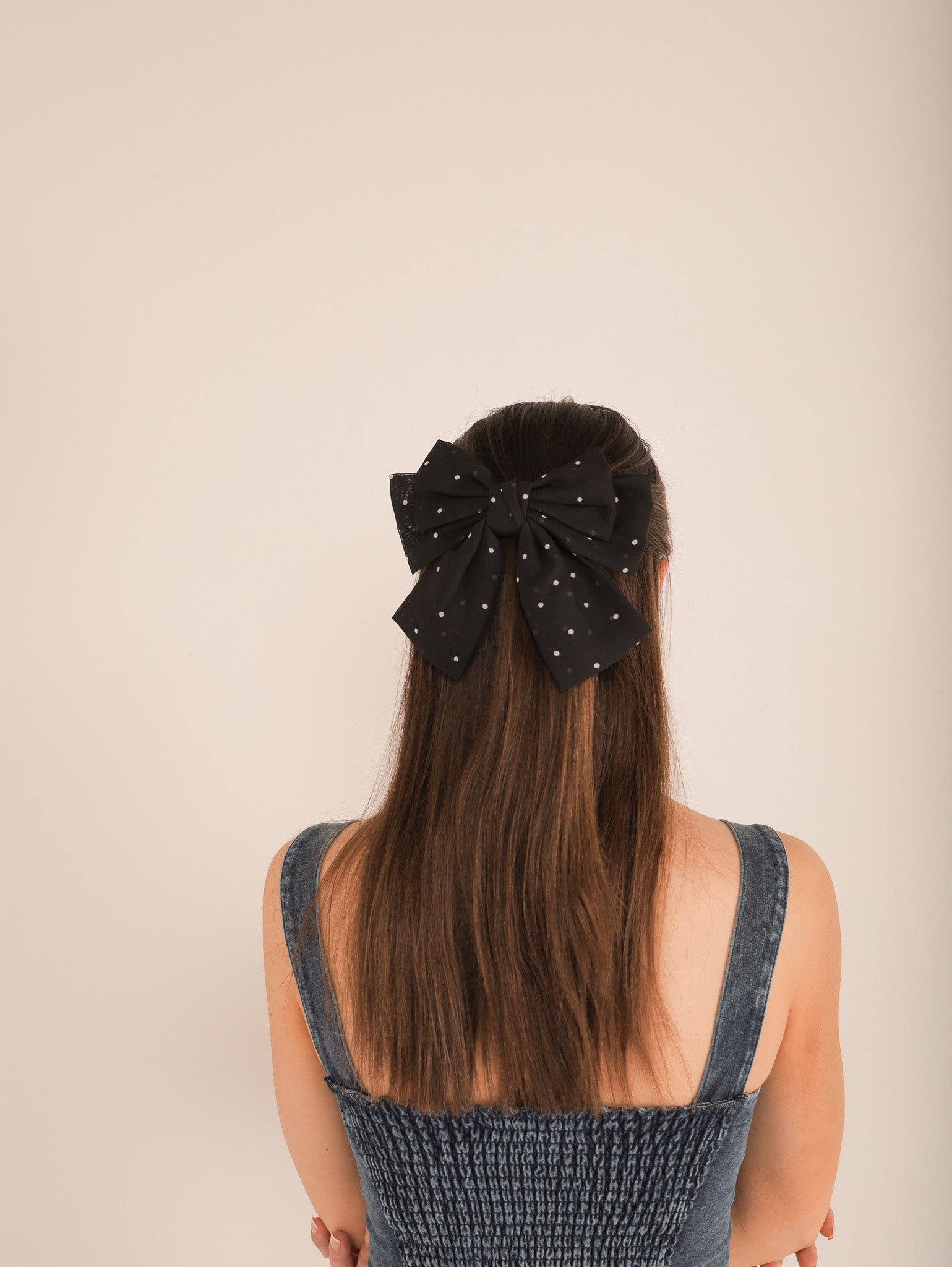 Molly Green - Dotted Hair Bow - Accessories