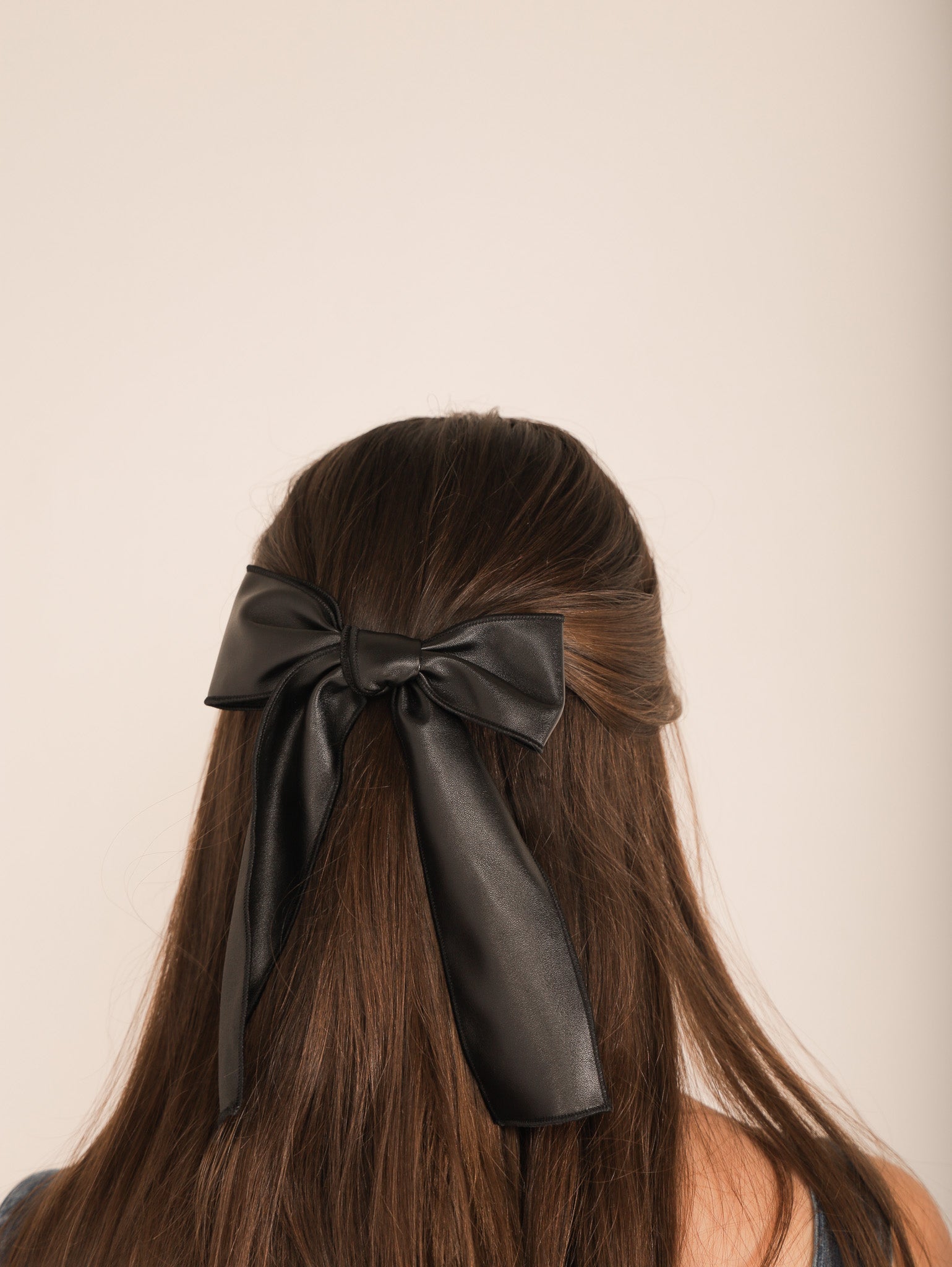 Molly Green - Leather Hair Bow - Accessories