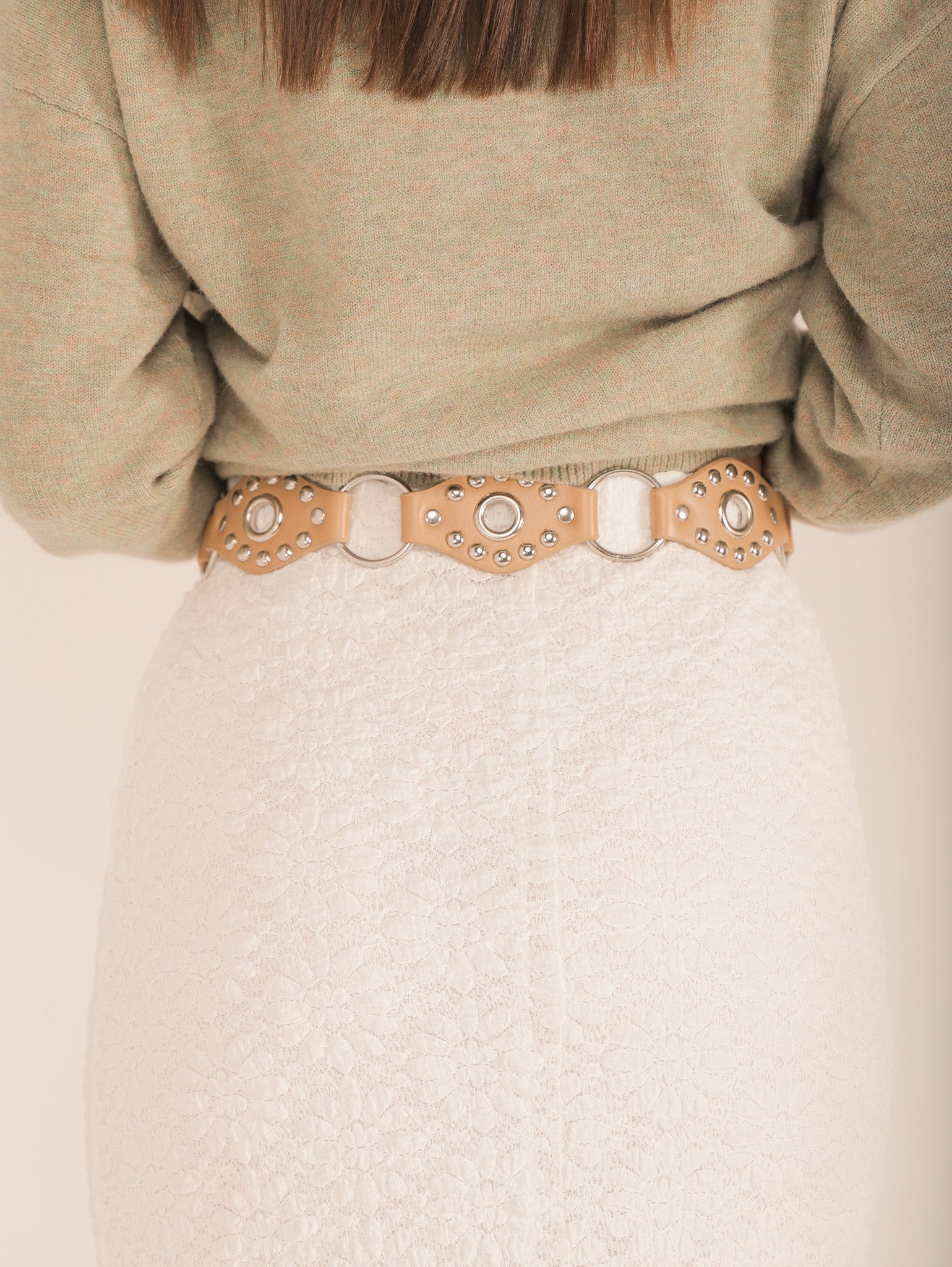 Molly Green - Leather Studded Belt - Accessories