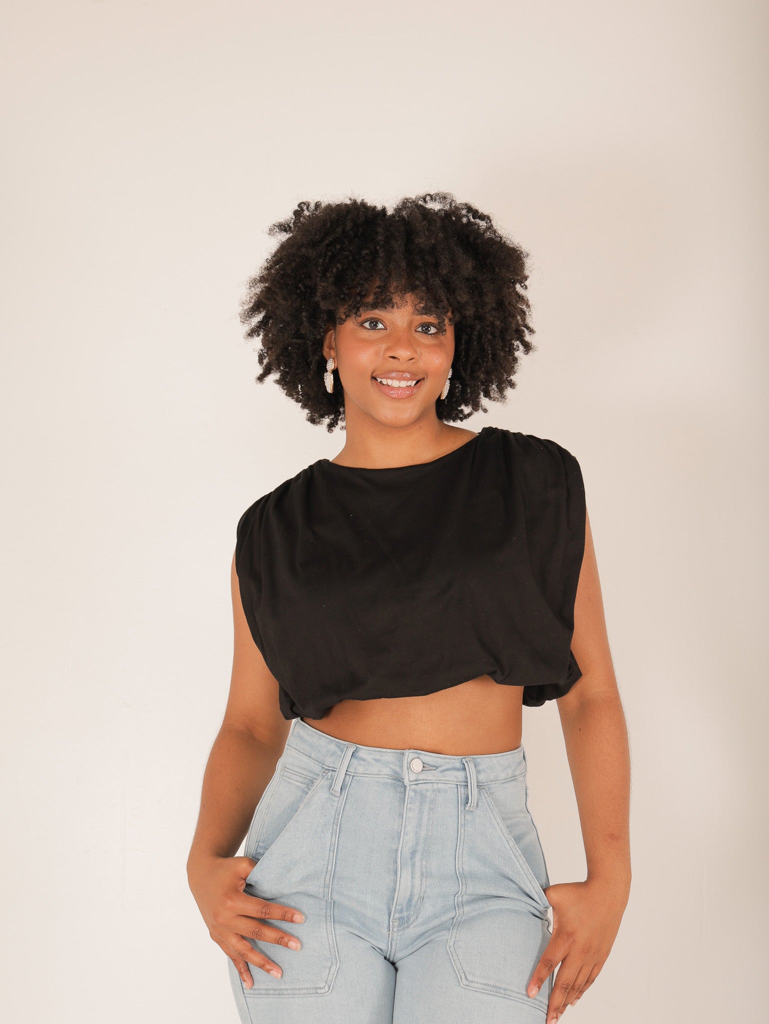Molly Green - Mickey Ruched Crop Top - Casual_Tops
