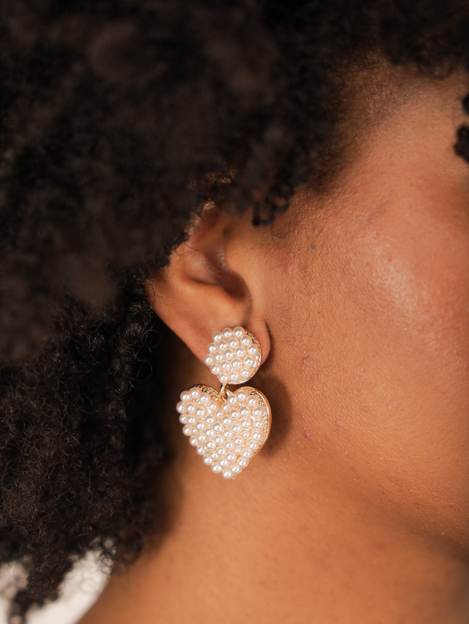 Molly Green - Pearl Heartbeat Earrings - Jewelry