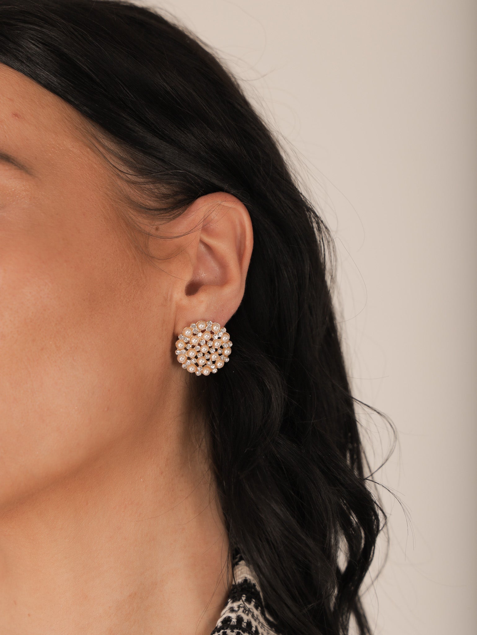Molly Green - Pearl Studded Earrings - Jewelry