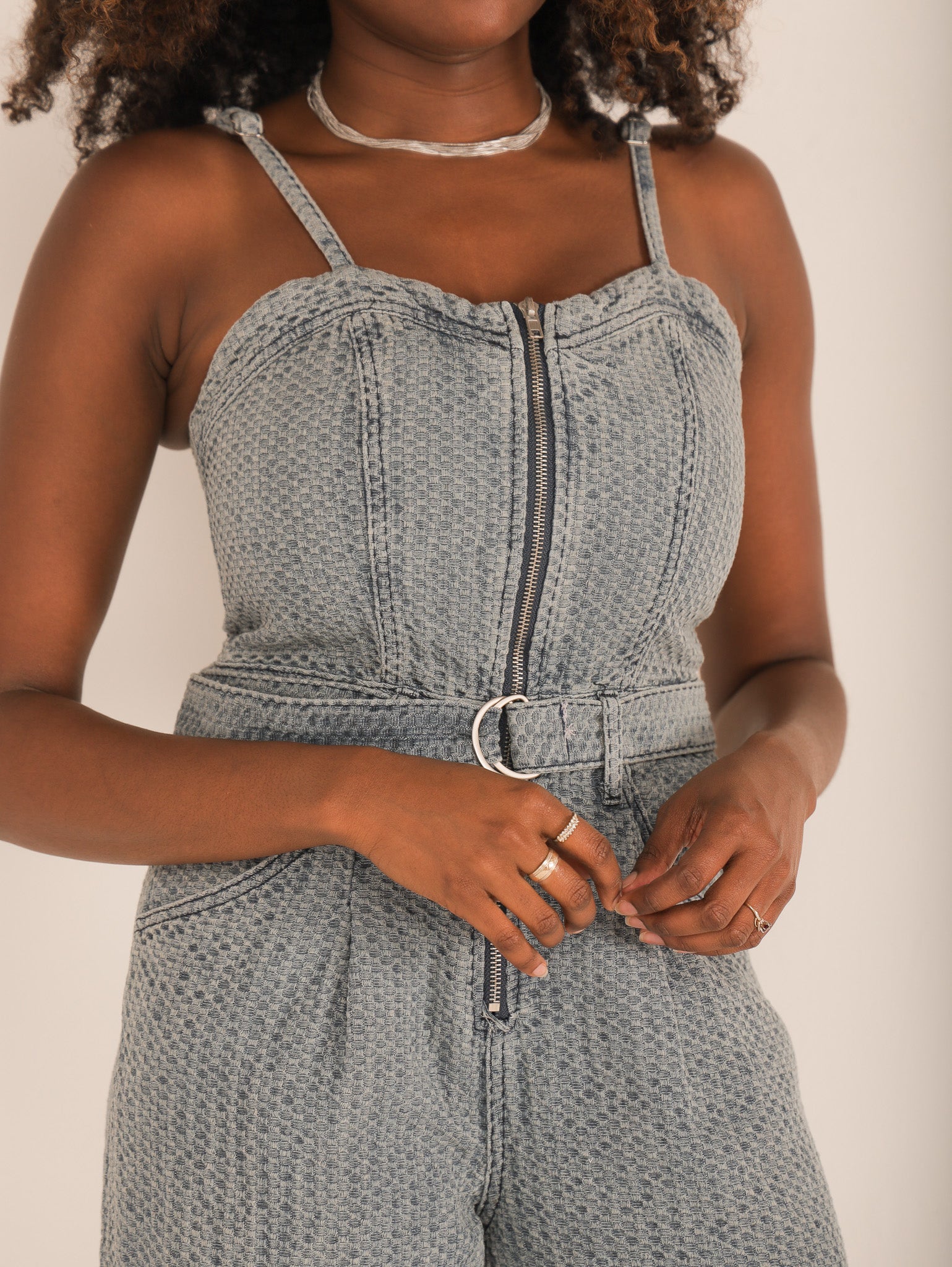 Molly Green - Tyler Denim Romper - Rompers _ Jumpsuits